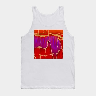 Distant Trees in Violet and Vermillion Tank Top